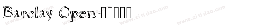 Barclay Open字体转换